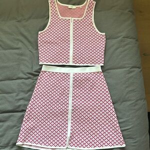Sandro knitted top and skirt set size 2
